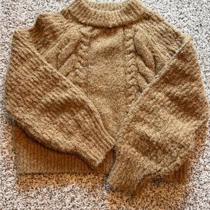a new day Tan Cable Knit Turtleneck Sweater